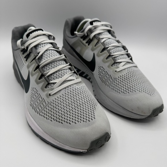 Nike Zoom Structure 21 Men's 9 Gray Black Running Shoes Sneakers 904695-005 - Picture 1 of 14